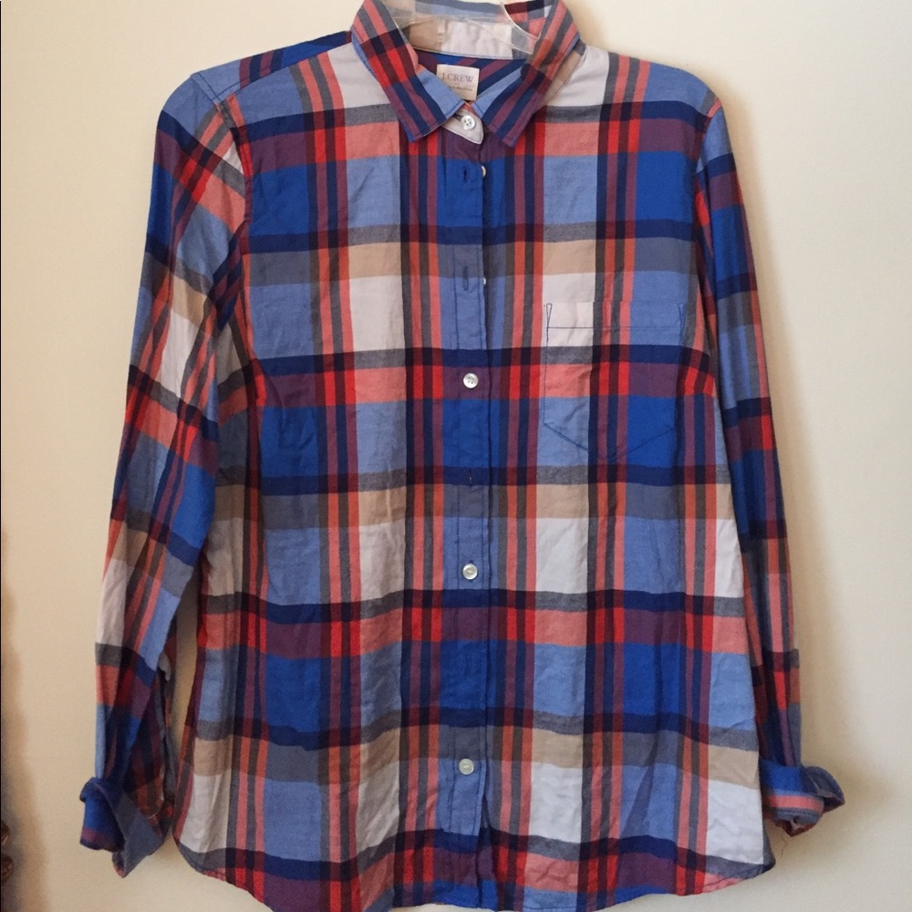 J.Crew factory NWT petite Large plaid